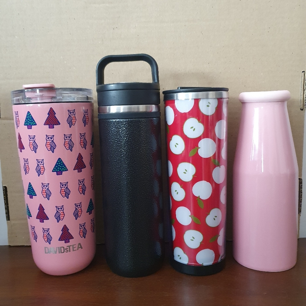 David's tea mugs/travelling mugs collection